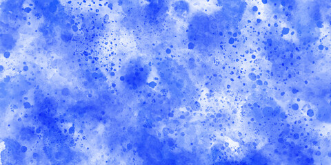 Blue abstract paint splashes and stains. Bright artistic background with vivid strokes and ink drops. Perfect for design, posters, prints, and creative art projects, banners.