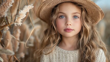 Portrait of a cute little girl during a photo session