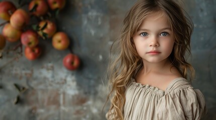 Portrait of a cute little girl during a photo session