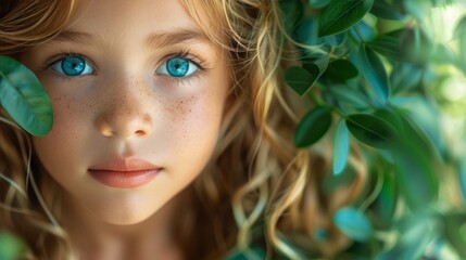 Portrait of a cute little girl during a photo session