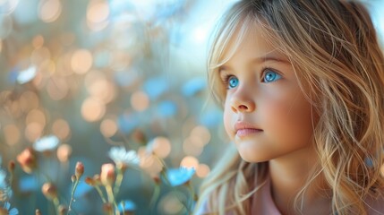 Portrait of a cute little girl during a photo session