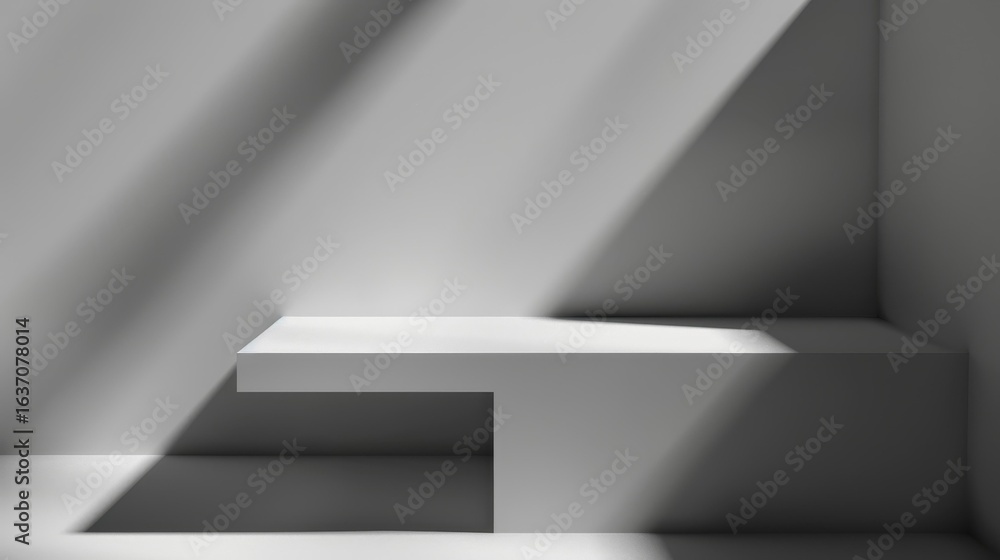 Poster experience a serene white shadow overlay effect, evoking calm and light in your room with soft windo