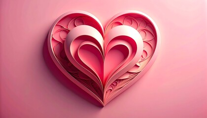 Delicate, layered heart design