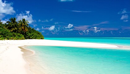 Tropical paradise beach scene (1)