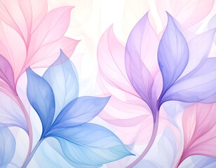 Delicate, pastel floral design