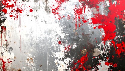 Abstract splattered metal surface