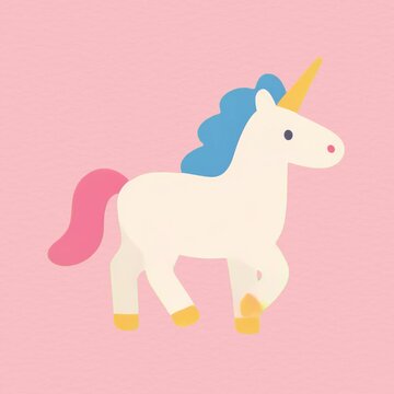Cute cartoon unicorn illustration animation isolated asset, transparent 4K video, alpha channel, ProRes 4444