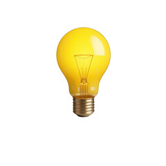 Illuminating Ideas: A Glowing Yellow Light Bulb