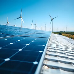 Renewable Energy: Solar Panels and Wind Turbines in Harmony