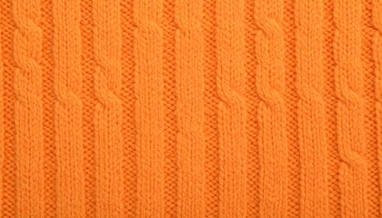 Close-up of orange knitted fabric
