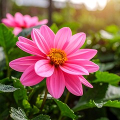 Close-up of a vibrant pink dahlia (2)