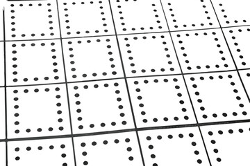 Grid of squares formed by black dots on a white background