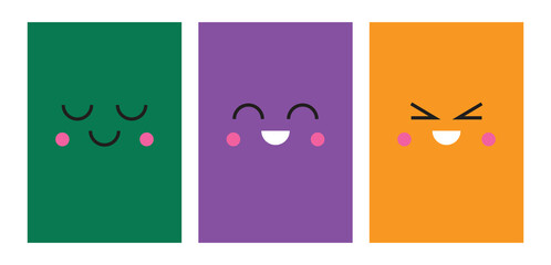 Design template face cute poster or brochure unique