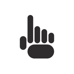 Logo hand touch black simple minimalist unique design isolated