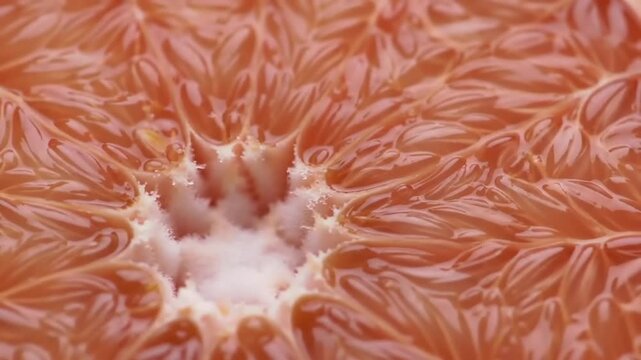 Close-up of grapefruit segments