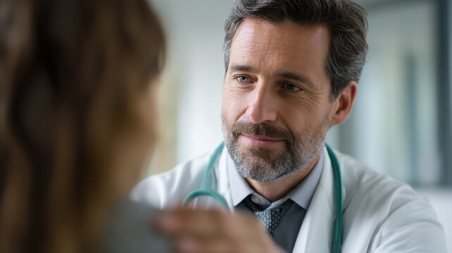 doctor comforting child patient during hospital visit session