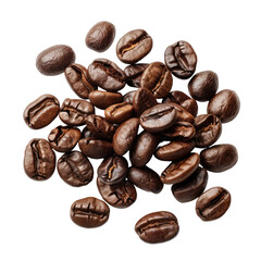 Obraz premium Roasted coffee beans clustered together (5)