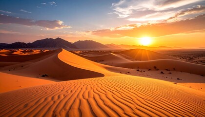 Desert sunset panorama (2)