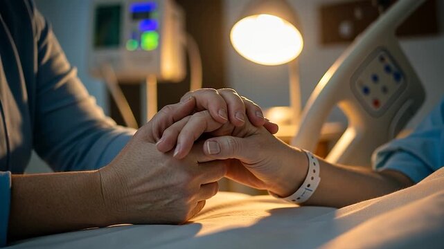 Comforting Hand Holding in Hospital: Support, Empathy, and Care for a Patient