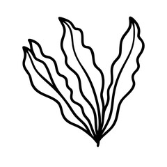 Simple illustration mark. Wakame. Seaweed. Icon.
