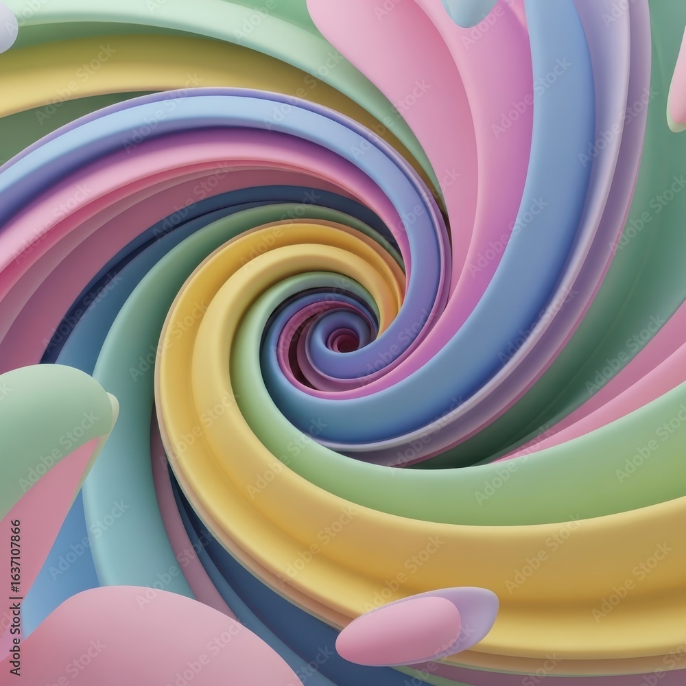 Aufkleber abstract multicolored vortex creating depth and movement for creative designs