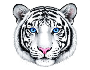 Fototapeta premium Close-up portrait of a white tiger