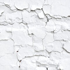 Obraz premium Cracked white painted wall (4)