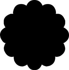 Round paper base for sweets or desserts, simple decorative baking liner used for cupcakes, candies, truffles and confectionery presentation. 