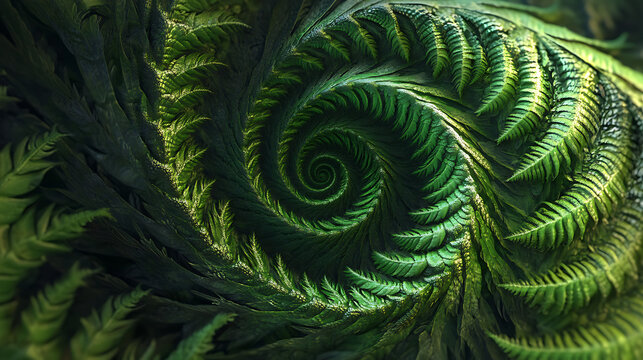 Abstract fern spiral pattern