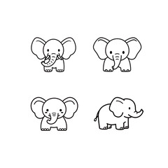 silhouette image of an elephant with a transparent background