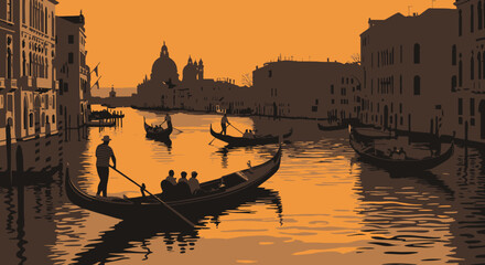 venice italy sunset