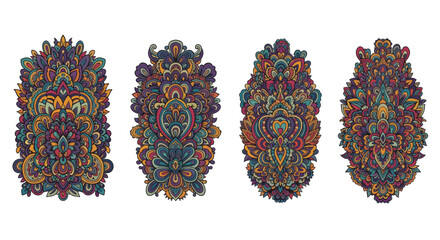Colorful mandala art designs vector illustration for textile pattern and background decoration element