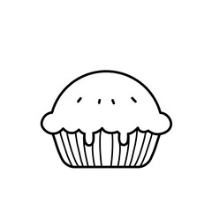 Pie sketch illustration, suitable as an icon, sticker or logo.