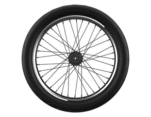 Naklejka premium Dynamic 20-inch BMX Bike Wheel Transparent HD – Sleek Black Tire and Spoked Rim for High-Resolution Sports Gear, Transport and Adventure Concept Renders, Perfect for Digital Design Assets