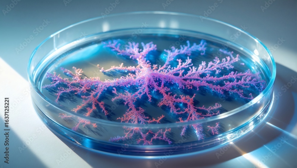 Poster a microscopic view of a unique dendritic pattern