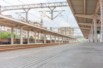 Harmony Express platform at Luohu Railway Station in Shenzhen, Guangdong, China
