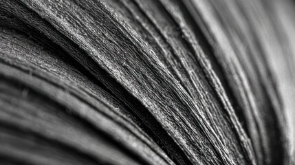 Fototapeta premium Abstract close-up of layered, textured material in monochrome, resembling wood grain
