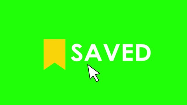 save animated icon save icon save bookmark save file history green screen croma 4k looping