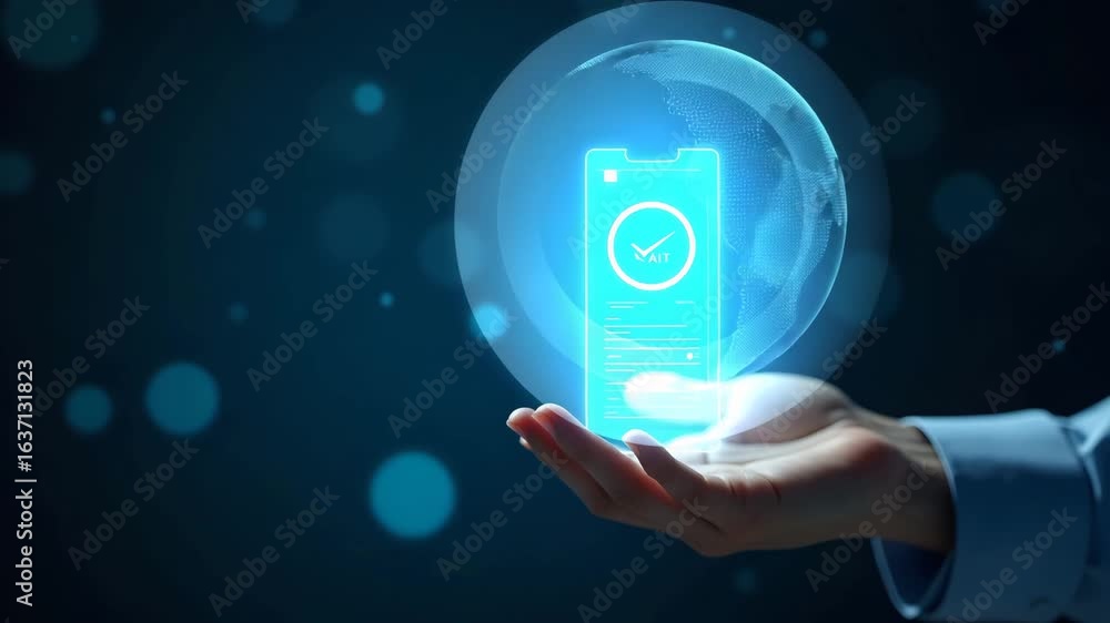 Poster flat hand operating holographic device for vat refund application: a simple guide to key steps in th