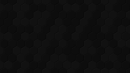 Technology background black hexagon pattern futuristic technology illustration - Powered by Adobe