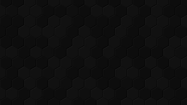 Technology background black hexagon pattern futuristic technology illustration