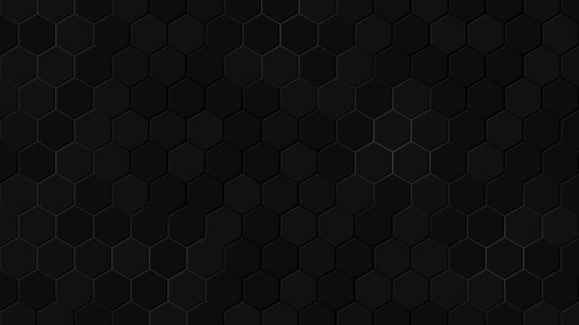 Black hexagon pattern background futuristic technology illustration