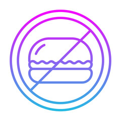 No Fast Food Icon