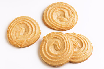 Shortbread Cookies isolated on white background