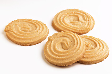 Shortbread Cookies isolated on white background