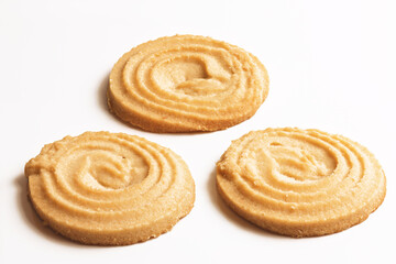 Shortbread Cookies isolated on white background