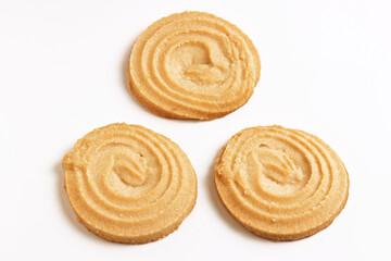 Shortbread Cookies isolated on white background