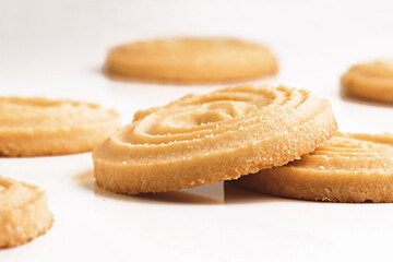 Shortbread Cookies isolated on white background