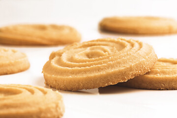 Shortbread Cookies isolated on white background