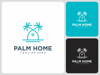 palm villa logo vector